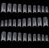 TRIXES 500 Stück Gel-Nagelspitzen, französische Nägel, klare Acryl-Spitzen für DIY-Maniküre, 10 verschiedene Designs