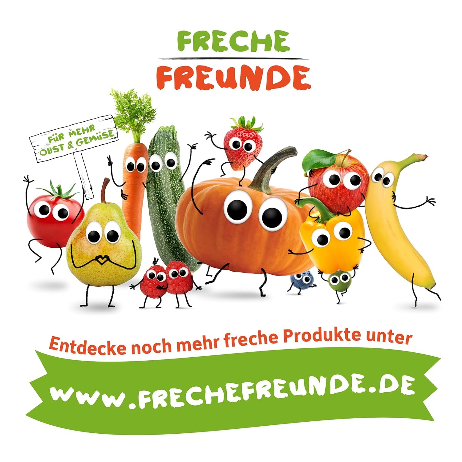 FRECHE FREUNDE Bio-Fruchtgelees, Apfel-, Himbeer- und Reislutscher, fruchtig-süßer Snack für Kinder, glutenfrei, vegan, 20er Pack (20 x 30 g)