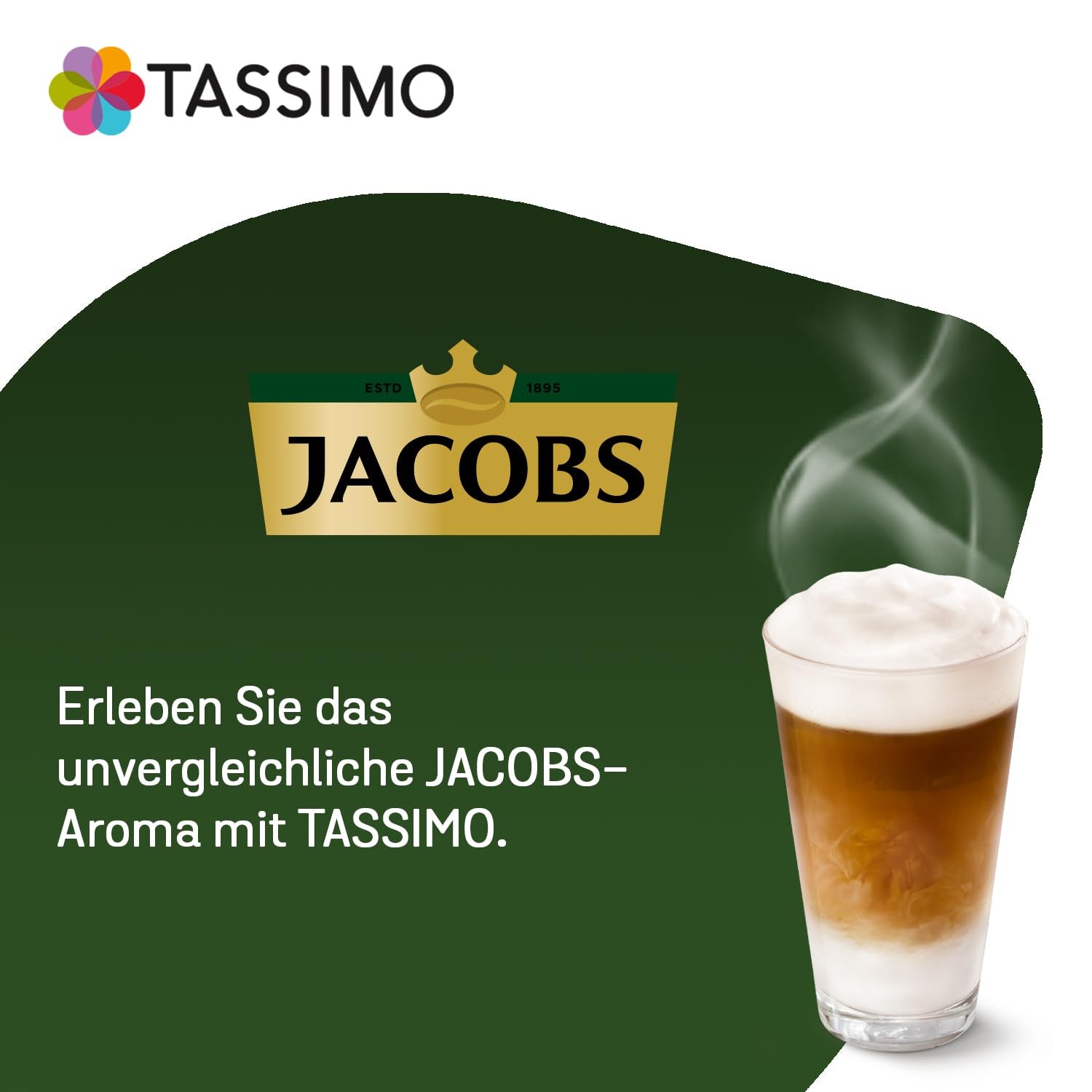 Tassimo Kapseln Jacobs Type Latte Macchiato Classico, 5 x 8 Pads, 40 Kaffeekapseln
