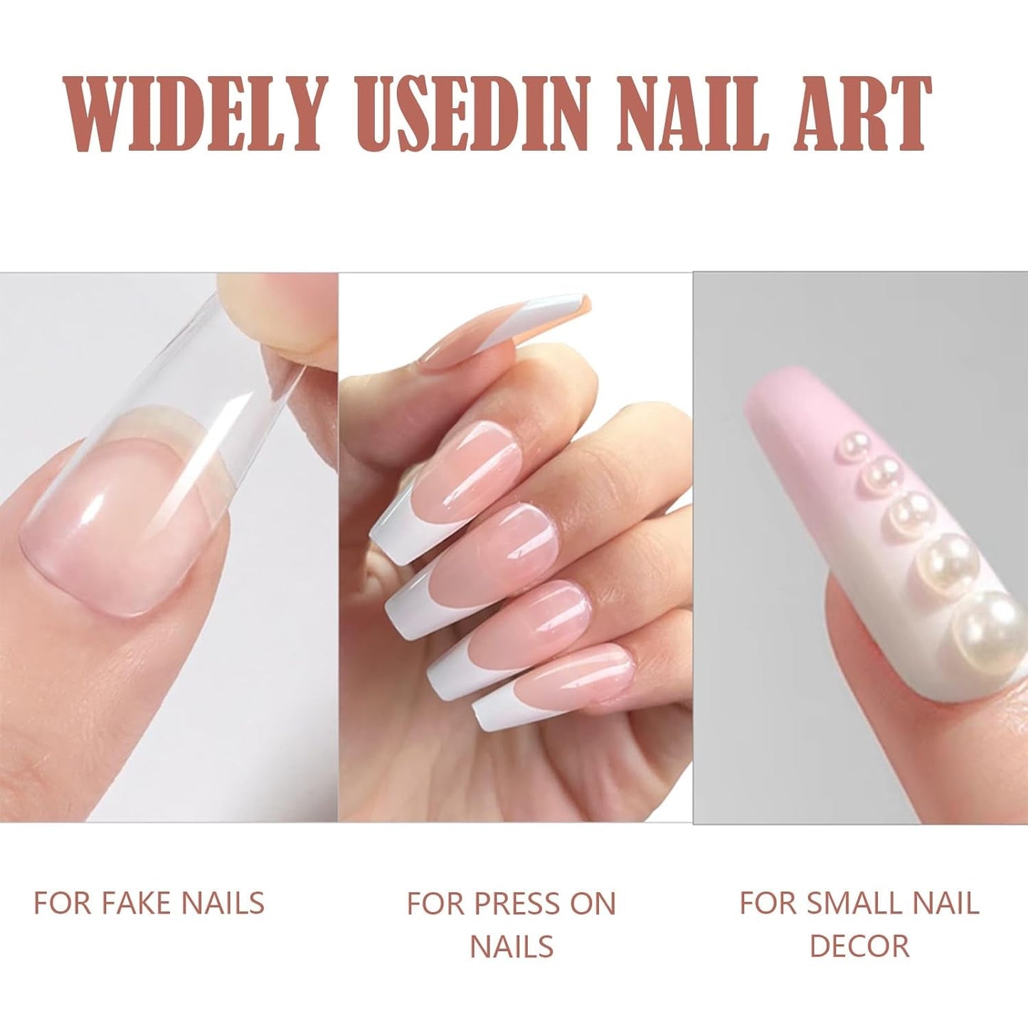 Extra starker Nagelkleber – inklusive Pinsel, 4 x 7 g Nagelverlängerungskleber, Acryl-Spitzenkleber und künstlicher Nagelkleber