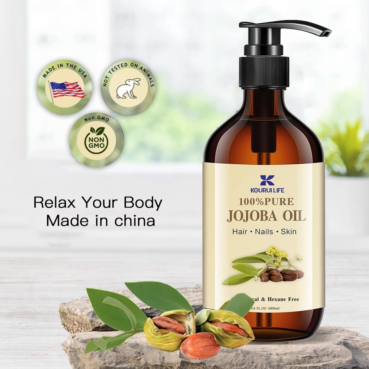 Bio-Jojobaöl 1 Liter, 100 % rein Kosmetik und Schönheit Naty Shop