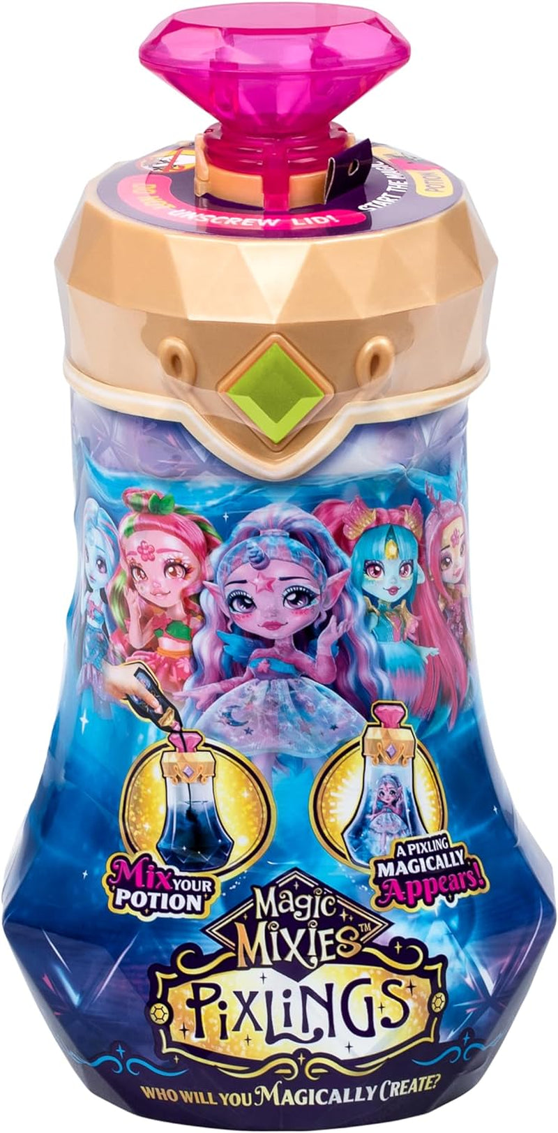 Pixlings Faye Deer Doll: Die magische Enthüllung der wunderschönen und detaillierten 16,5 cm großen Pixlings-Puppe in einer Zaubertrankflasche