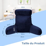 Ergonomisches Lesekissen INFANZIA mit Armlehnen, Rückenstütze, Marineblau