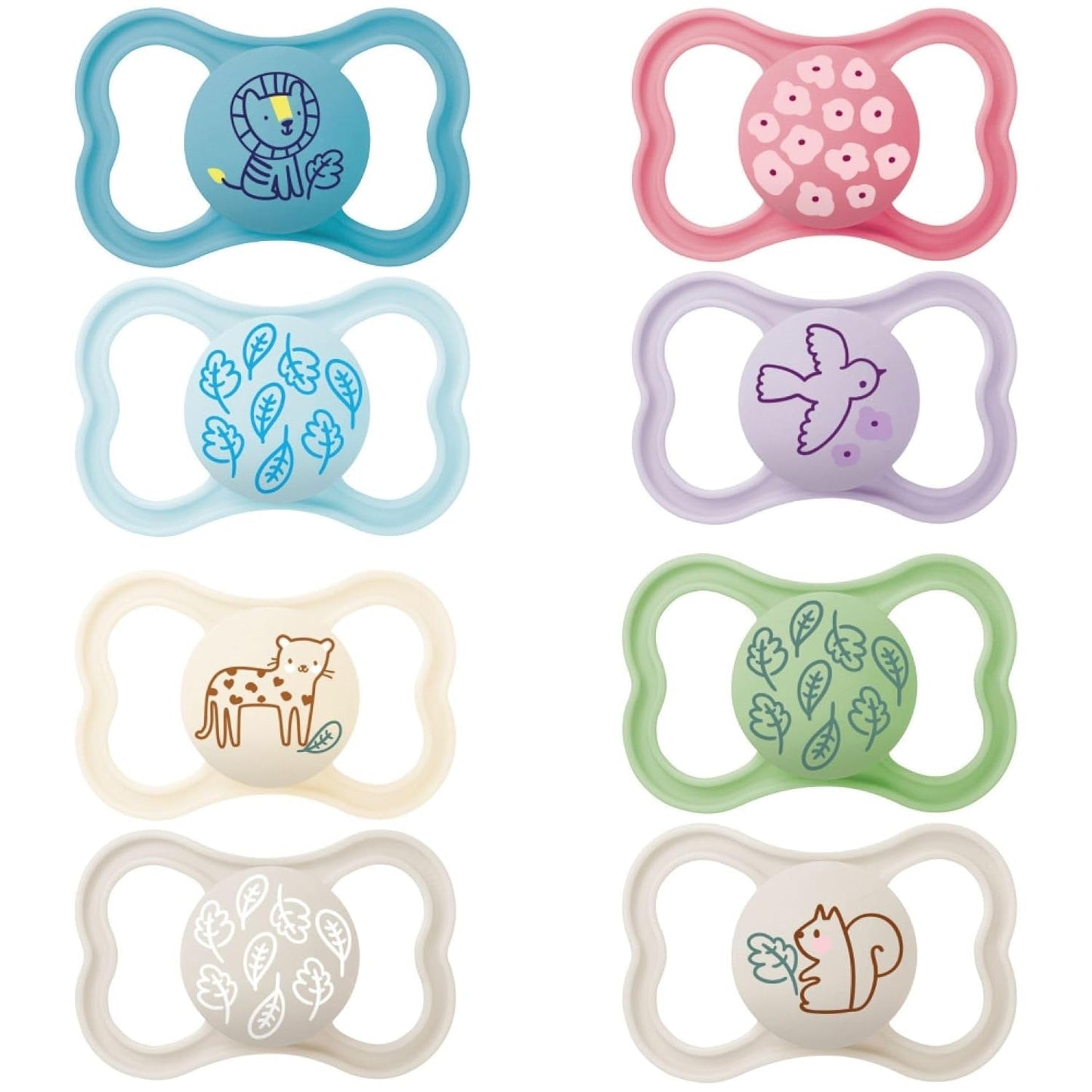 MAMA | Supreme Schnuller ab 6 Monaten (2er-Pack), zufällige Farbauswahl – Säuglingsschnuller aus ultradünnem und weichem Silikon – idealer Babyschnuller für eine gute orale Entwicklung