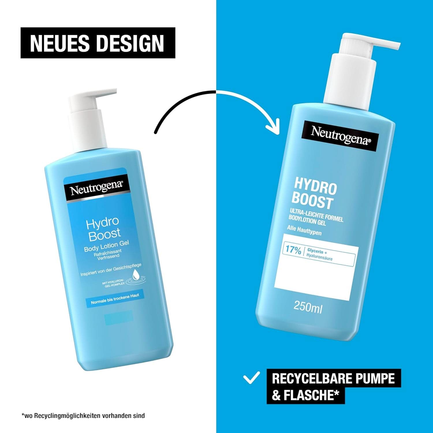 Neutrogena Hydro Boost Ultra-Light Formula Bodylotion Gel für feine Haut, 250 ml Kosmetik und Schönheit Naty Shop