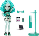 Rainbow High Shadow High Serie 3 – Berrie Skies – Grüne Modepuppe – Modisches Outfit und über 10 farbenfrohe Spielaccessoires – Ideal für 4–12-Jährige und Sammler
