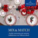 Villeroy & Boch - Toy's Delight Frühstücksset für 2, Lokomotiven-Design, 6-teilig, bunt, Weihnachten, Geschirrset mit Tellern, Tassen und Schüsseln zum Frühstück, Weihnachtsgeschirr, Premium-Porzellan