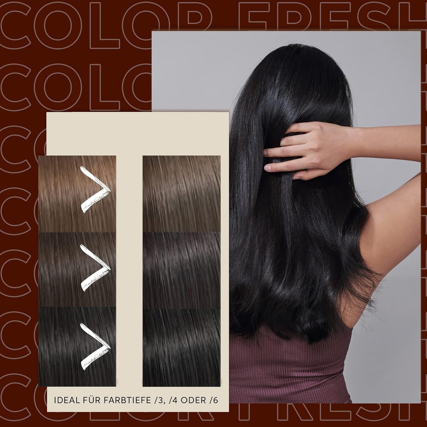 Wella Professionals Color Fresh Mask Cool Espresso – Behandlung zur Revitalisierung und Veränderung der Haarfarbe – pflegender Farbton mit Avocadoöl – für schwarzes und schwarzes Haar – 150 ml Naty Shop Haarmaske