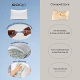 Coop Home Goods Eden Cool verstellbares Kissen, King-Size-Größe, verstellbarer Gel-Memory-Schaum, weicher, atmungsaktiver Lulltra-Stoff, ideal für alle Schläfer, umweltfreundlich, Naty Shop Standard-Kissen