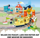 LEGO DUPLO Town Große interaktive Eisenbahn, Bauspielzeug für Kleinkinder ab 3 Jahren, Push & Go-Lokomotive mit Lichtern und Geräuschen, Gleisteile, Lernspielzeug für Vorschulkinder 10428 Bausets Beuche den LEGO-Store