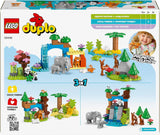 LEGO DUPLO Town Wild Animal Families 3-in-1-Set, Lernspielzeug für Kleinkinder mit Schildkröten, Tigern, Elefanten, Hirschen, Pandas, Set für Vorschulkinder ab 2 Jahren, Bauspielzeug mit Tierfiguren 10446 Bausets Beuche den LEGO-Store