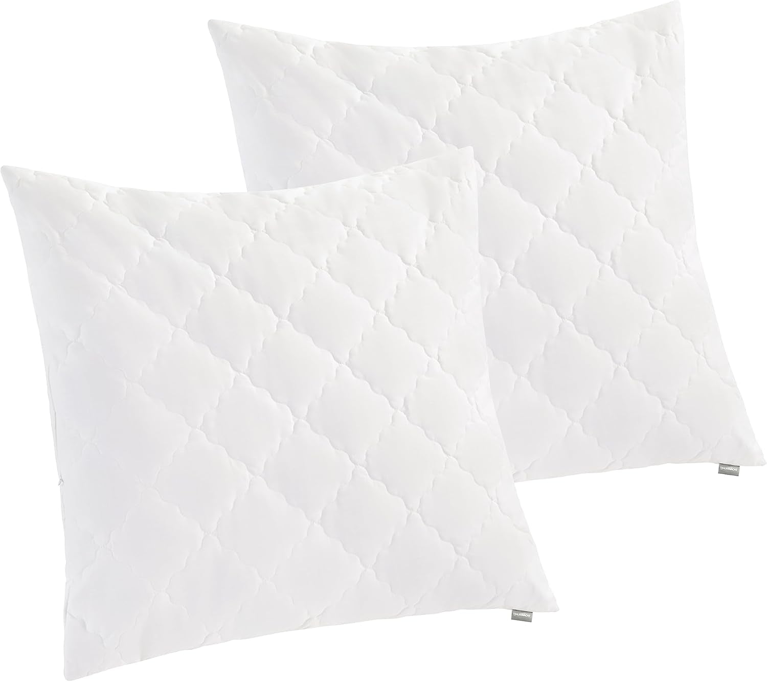 Traumnacht Bambuskissen mit Bambusfasern, hypoallergen, antibakteriell Kissenset mit Reißverschluss, bestehend aus 2 Kissen 40X80Cm, Öko-Tex zertifiziert, entwickelt in Deutschland Naty Shop Standardkissen 80X80 cm Kissen