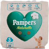 Pampers Naturello Midi, 22 Windeln, Größe 3 (4-9 kg)