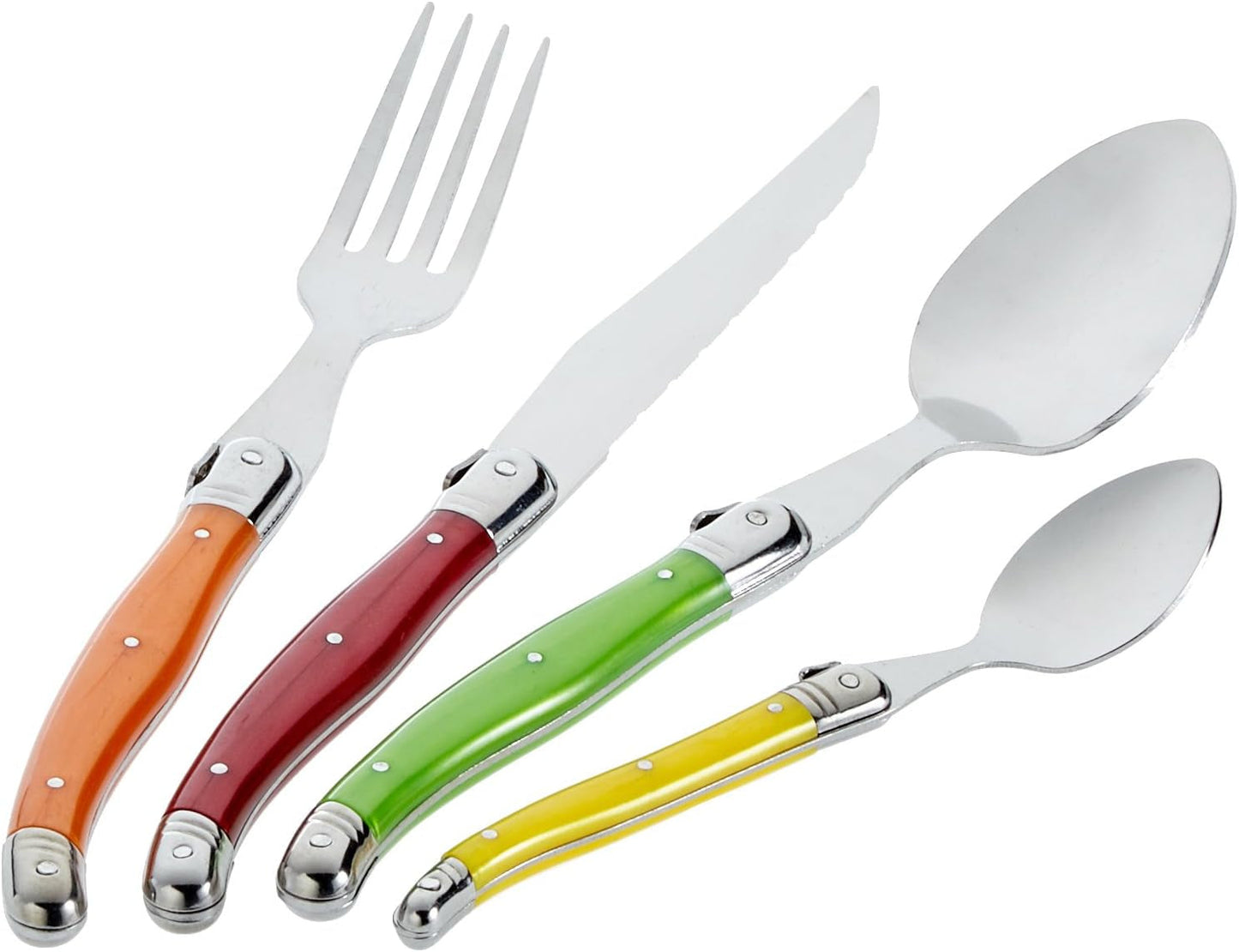 Pradel Excellence I7214P Besteckgarnitur Laguiole, Pastellfarben, 24-Teilig Kitchen Naty Shop