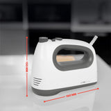 Clatronic Mixer | Kraftvoller 400 Watt-Motor | Handmixer | Turbostufe & 5 Geschwindigkeitsstufen | Handmixer | Spülmaschinengeeignete Edelstahlquirle und -Knethaken | HM 3775 Küche Naty Shop