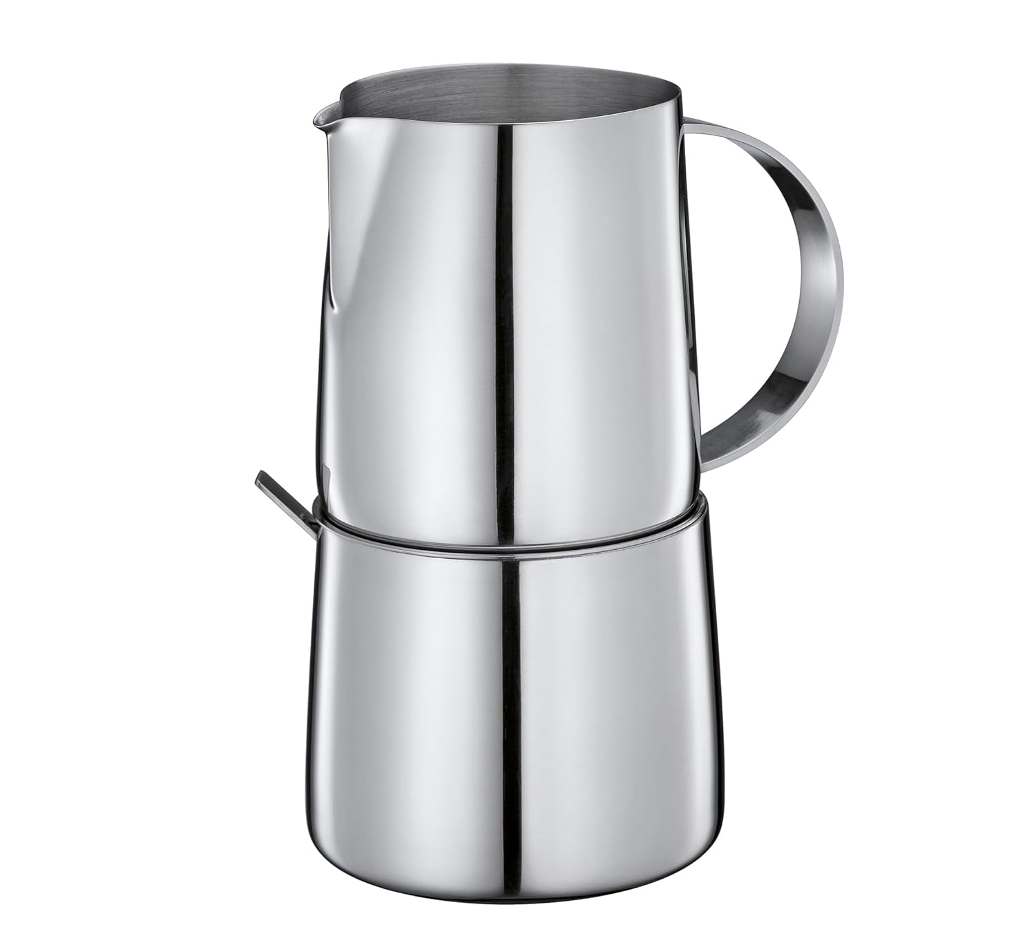 Cilio DELIZIA Zahn und Tasse Milch | Kaffee-Set | Milchbecher und Behälter aus Edelstahl | Stapelbar | Mit Löffel | Portionen: 250 ml Milch und 220 g Zucker