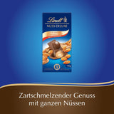 Lindt-Schokolade | NUT DELUXE Schokoriegel mit Milch und Mandeln | 110g | Milchschokolade mit gerösteten Mandeln in einer zarten Mandelcreme | Schokoladenriegel