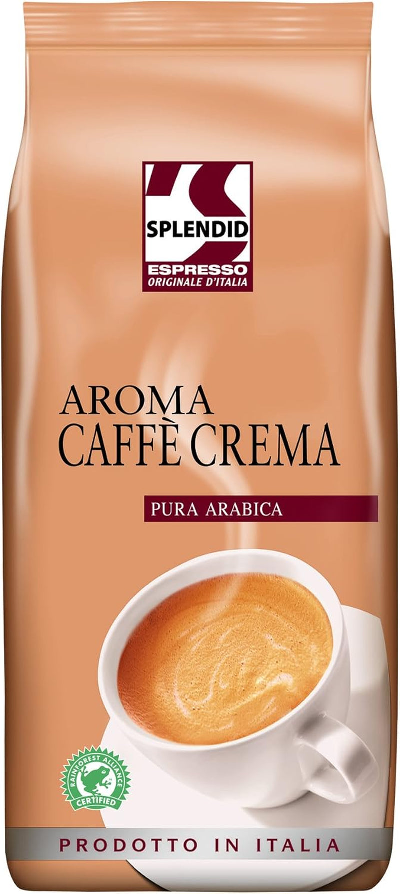 Splendid Aroma Caffe Crema – 8 ganze Kaffeebohnen x 1 kg, 100 % Arabica