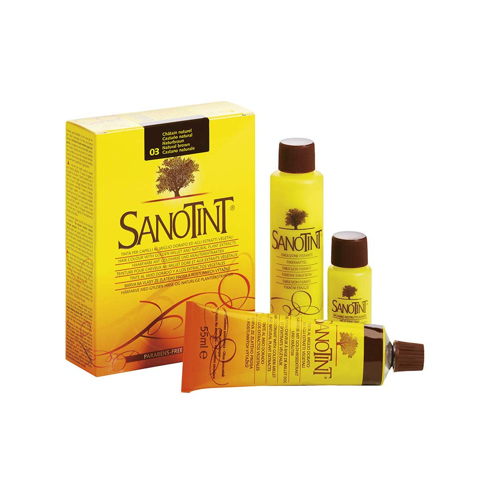 TINTA SENSITIVE COLOR 03 NATURBRAUN - 3 Packungen - 3 x 125 ml Haarfärbemittel Naty Shop Standardtitel