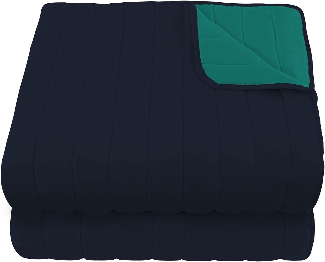 Italienische Bettwäsche Estivo Einzelbett, Leinen, Aqua, 170 x 270 cm Bettdecken und Steppdecken Naty Shop