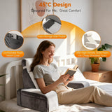 Großes Lesekissen mit abnehmbarer Nackenstütze und Armlehnen, Rückenkissen fürs Bett, ergonomisches Rückenkissen mit Armlehne, Tasche und waschbarem Bezug zum Lesen und Fernsehen.