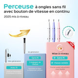 COSLUS Nagelfräser Kabellos Tragbar Für Gelnägel: Elektrische Nagelfeile Stufenlos Geschwindigkeitsregelung Für Maniküre Pedicüre Und Acrylnägel Plastik Nail Drill Für Anfänger & Nagelstudio Zuhause