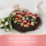 Lindt Schokoladeneier-Sortiment | 450 g Beutel | 9x LINDOR Milchschokolade, 8x Nougat, 8x Cresta | Verschiedene bunte Schokoladeneier für Ostern | Osterschokolade | Geschenk aus Schokolade | Schöne Ostereier