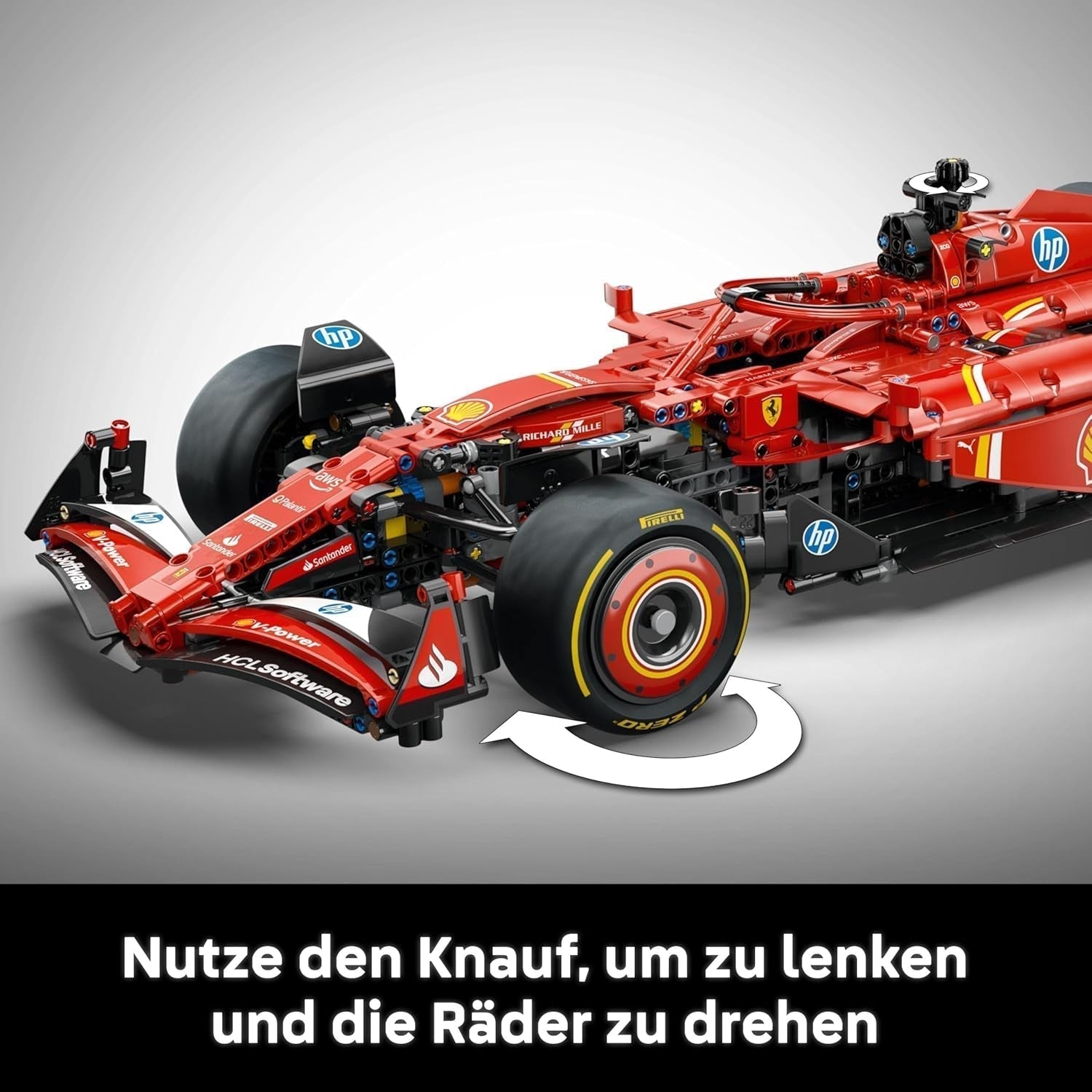 LEGO Technic Ferrari SF-24 F1 Rennwagen – Modellauto für Erwachsene – Formel-1-Sammelset – V6-Motor, Getriebe, Lenkung und DRS im Maßstab 1:8 – Geschenk für Fans von Motorsport und Rennwagen 42207 Bausätze Beuche den LEGO-Store