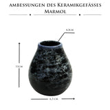Yerba Mate Teeset für 2 Personen – Mas Energia Guarana 400 g – Marmol Blue Keramikbecher 350 ml – Edelstahl Bombilla 19 cm – Loser Tee 2 x 200 g
