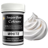 Weiße Lebensmittelfarbe von Sugarflair für Nudeln, Lebensmittelfarbe für Nudeln, Fondant und Marzipan, Nudelfarbe – 25 g
