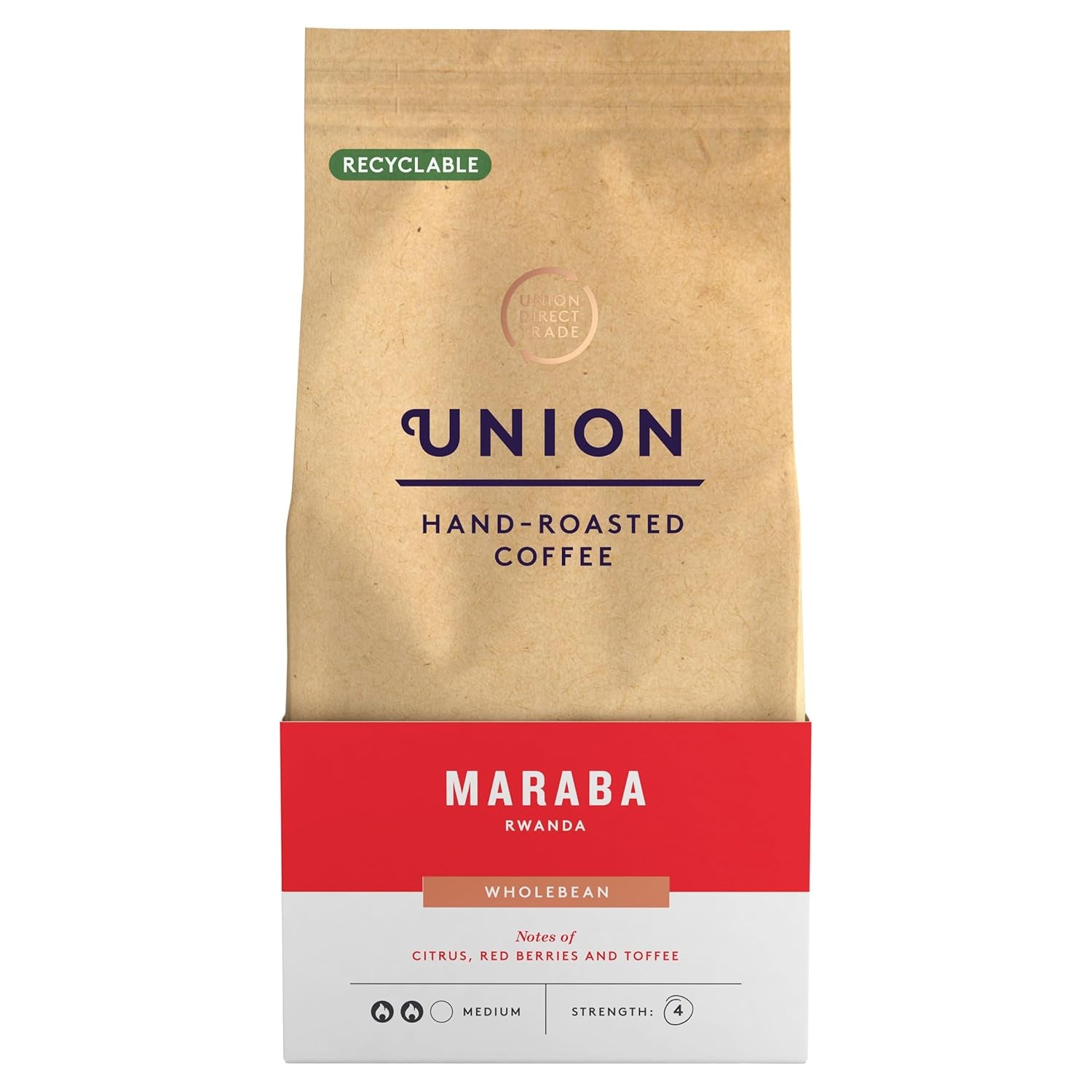 Union Handröstkaffee, Maraba, Ruanda, ganze Bohne, 200 g