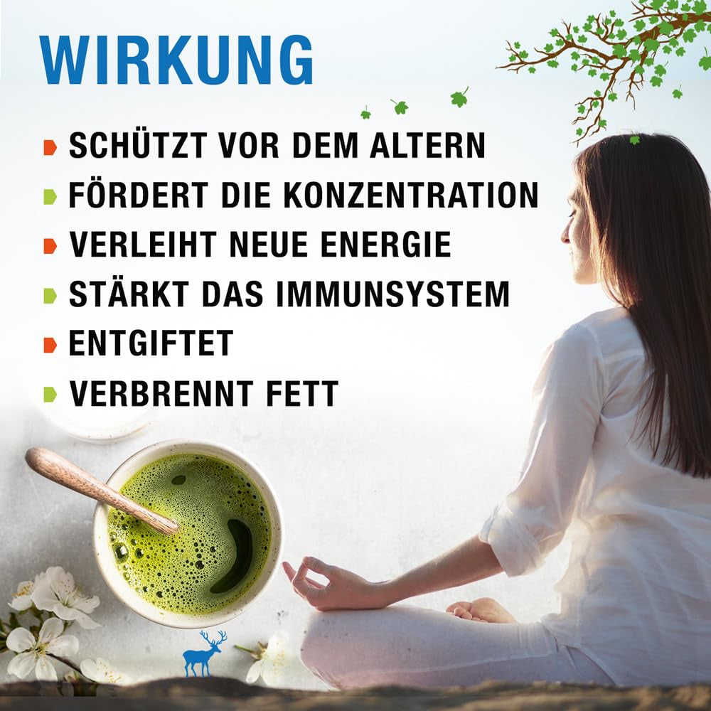ORIGEENS BIO MATCHA CEREMONIAL GRADE „SHIKA“ – Japanischer Bio-Tee aus Shizuoka – Matcha Latte/Usucha – 30 g Nachfüllbeutel – Bio-Matcha-Grüntee-Pulver in Zeremonienqualität