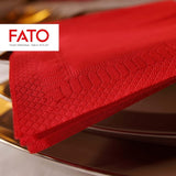 - Einweg-Papierservietten, ideal für zwanglose Mittagessen und Buffets, 50er-Pack Servietten, Größe 33 x 33, 4-fach gefaltet, 2-lagig, rot, 100 % reines Zellulosepapier, FSC-zertifiziert