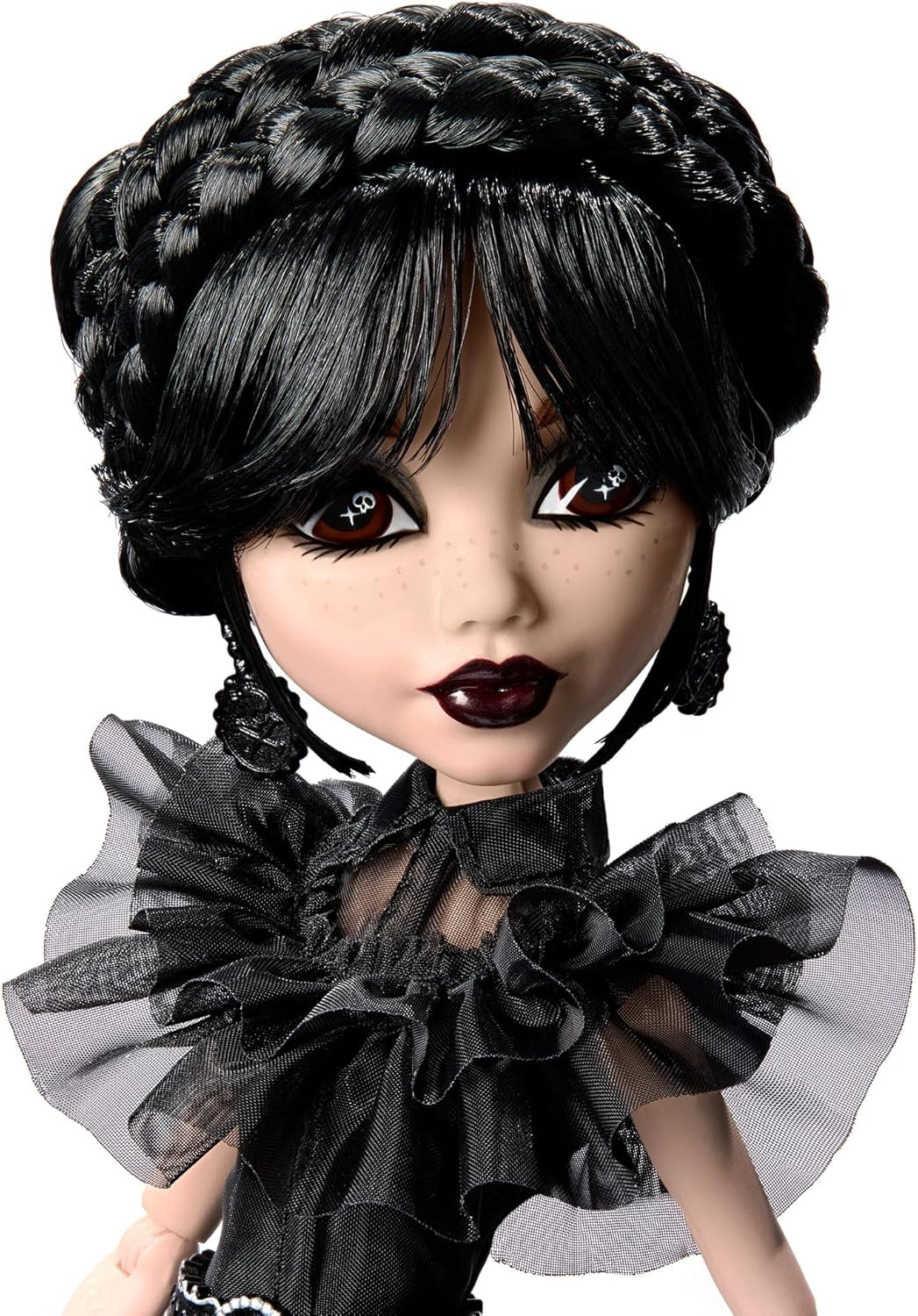 Monster High Wednesday-Puppe, Rave'N Wednesday-Sammelfigur in schwarzem Gothic-Kleid, inspiriert von der Tanzszene, Premium-Zubehör und Puppenständer, HXJ03