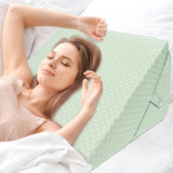 Verstellbares Keilkissen für Kinder, hochdichtes Schaumstoff-Lesekissen für Bett und Sofa, ergonomisches Bettkeil-Kopfkissen für Schlaf-Reflux-Apnoe, Beinkissen/Rückenkissen zum Spielen und Lesen (weiß und grau)