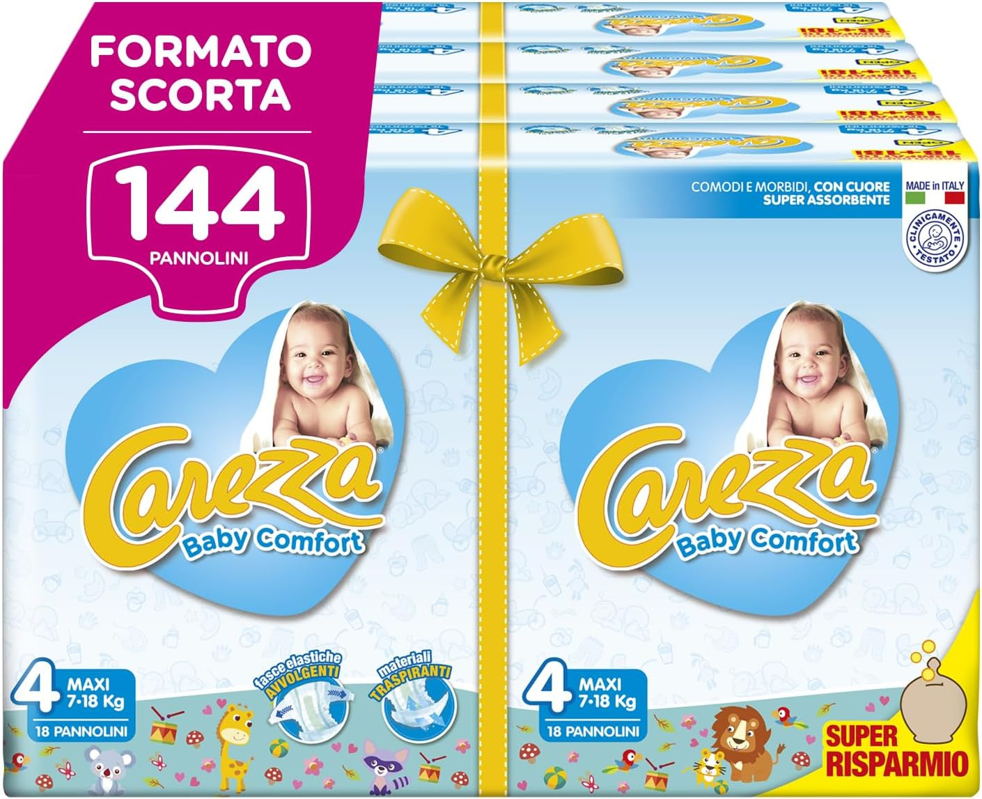 Baby Comfort Maxi | Größe 4 (7-18 kg) | 144 Windeln