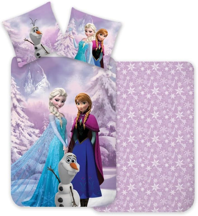 Bettwäsche, Frozen, Baumwolle, wendbar, Elsa-, Anna- und Olaf-Bettwäsche – Kinder Naty Shop Default Title