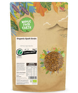 Wholefood Earth Bio-Dinkelkörner – 3 kg | GVO-frei | Vegan | Reich an Ballaststoffen | Bio-zertifiziert