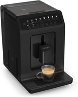 Krups EA897B Evidence ECOdesign automatische Espressomaschine, automatische Espresso- und Cappuccino-Funktion, Quattro Force-Technologie, One-Touch-Milchbecher, 8 Voreinstellungen, Milchsystem, 1450 W