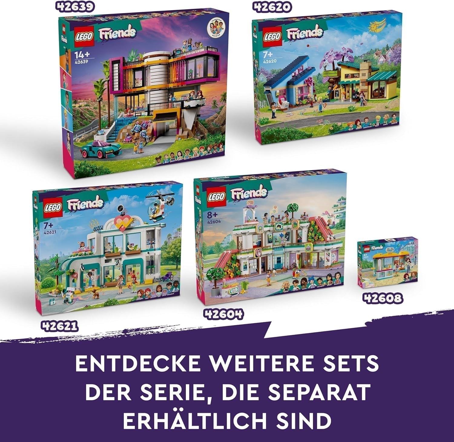 LEGO Friends Vintage Fashion Store Bauset für Kinder mit Spielzeugladen, Figuren und Katze, Rollenspielmodell für sozio-emotionale Entwicklung, Geschenk für 6-jährige Mädchen und Jungen 42614 Bausets Besuchen Sie den LEGO-Store