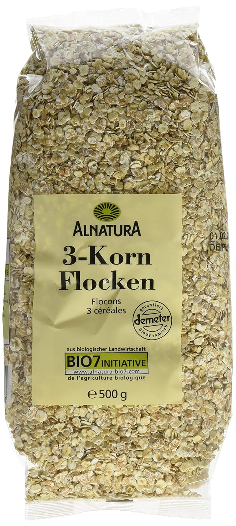 Bio 3-Korn Flocken, 500 G Getreide Naty Shop Standardtitel