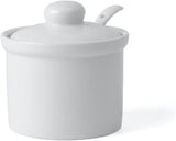 Holst Porcelain AT 216 FA1 Kanister 0,17 l Fass mit Löffel, weiß, 8,5 x 8,5 x 6,5 cm