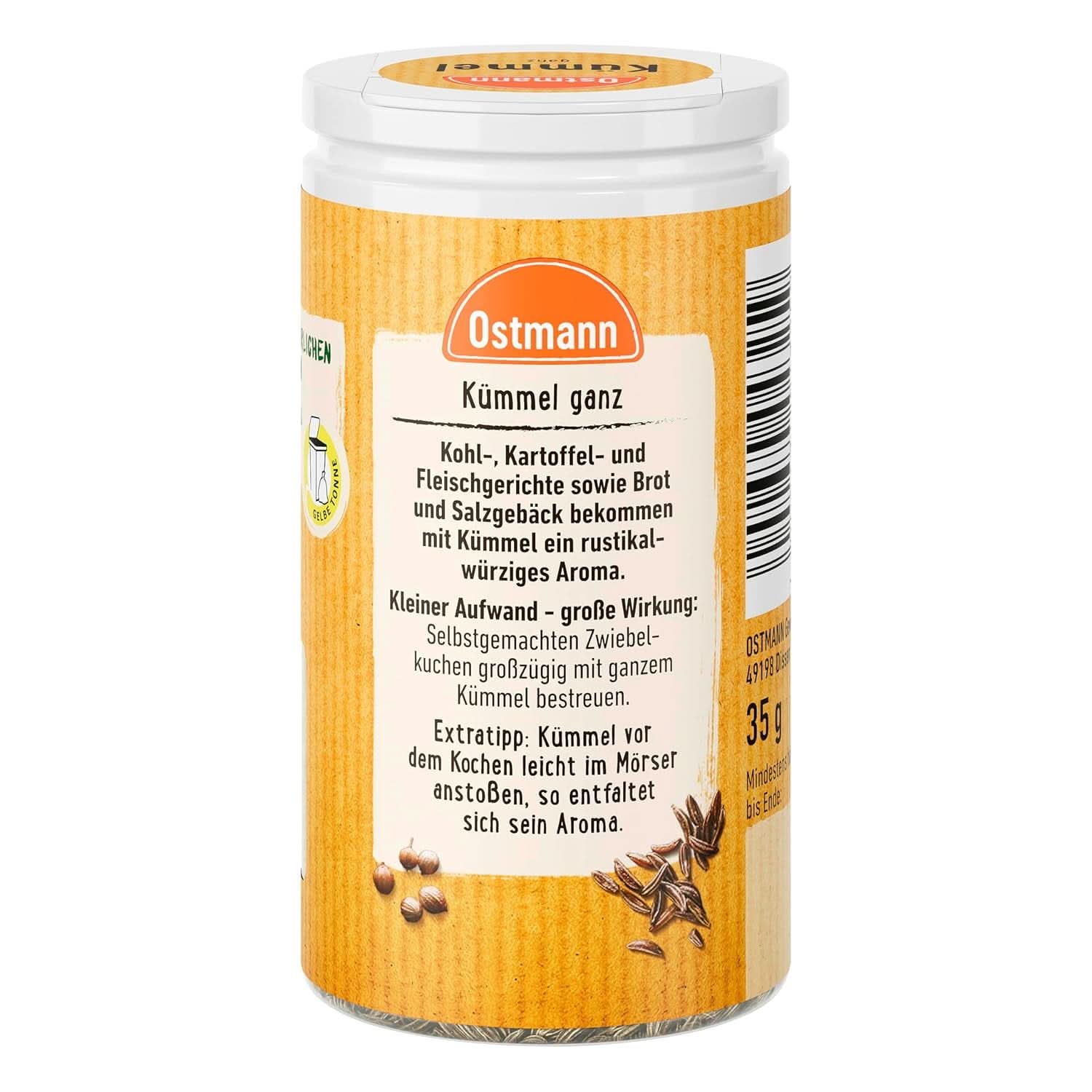 Ostmann - Ganzer Kreuzkümmel, 35 Gramm Condimente Naty Shop