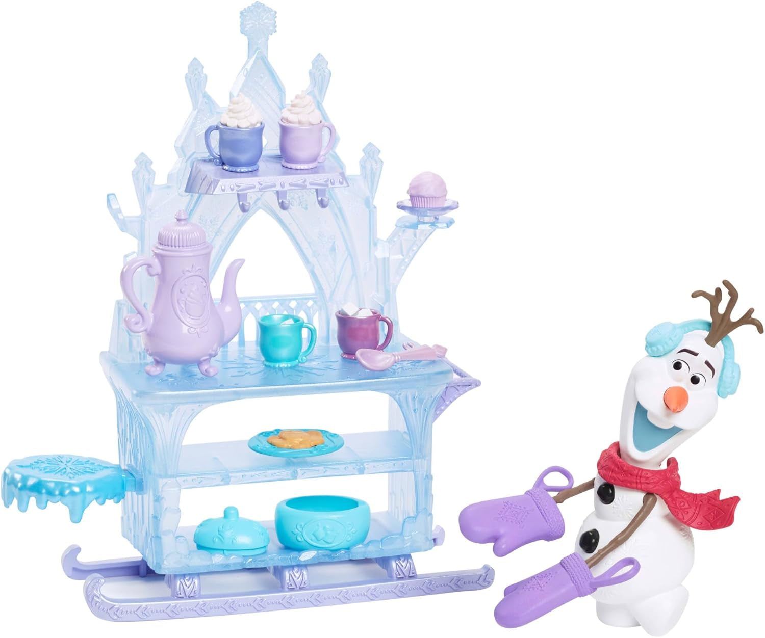 Mattel Disney Die Eiskönigin Elsa-Puppe, Die Eiskönigin-Puppe, gekämmte blonde Haare, Möbel, abnehmbare Schuhe, Disney-Geschenke, Spielzeug für 3 Jahre, HLW47 Naty Shop Olaf-Puppen