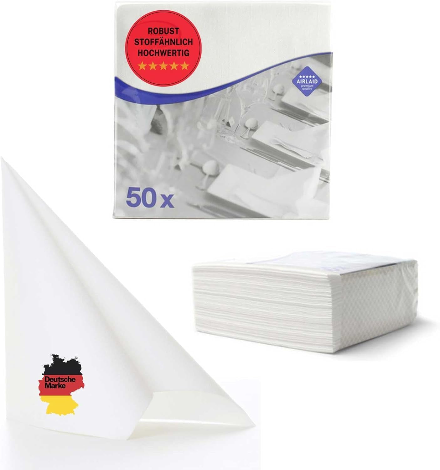 50 Aroba Airlaid Servietten Textiloptik 19 FARBEN 40X40 cm 1/4 Falz Hochwertige Textiloptik Hochzeitsservietten für Jubiläen Hotel Gastronomie Feiertage Weihnachten Hochzeit Rosa