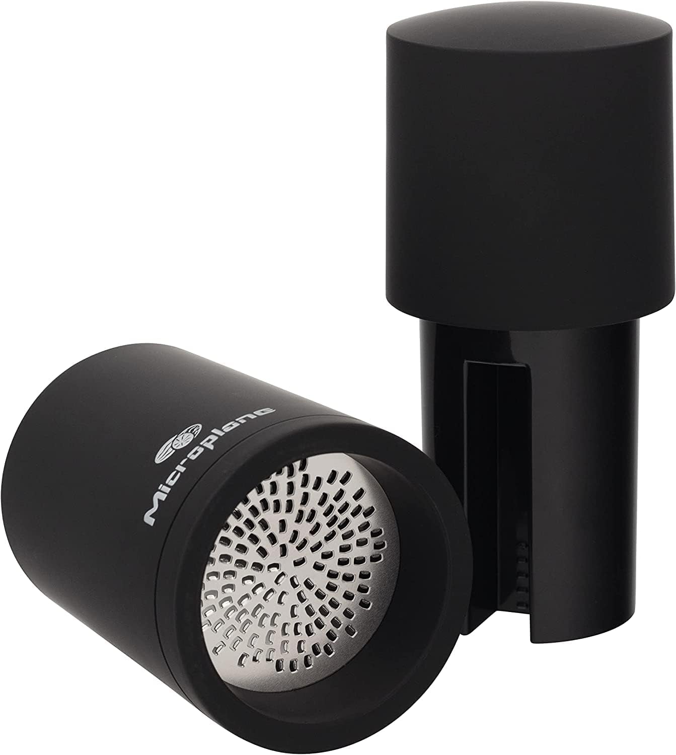 Microplane Gewürzmühle Schwarz für Muskatnuss, Zimt, Tonkabohnen, langen Pfeffer und andere trockene Gewürze. Mahlen und Mühlen Naty Shop