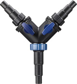 OASE 56668 Y-Verteiler 1 1/2 Zoll, Schwarz – Wasserverteiler, Universal-Stufenanschluss, Verteiler, Pumpenzubehör