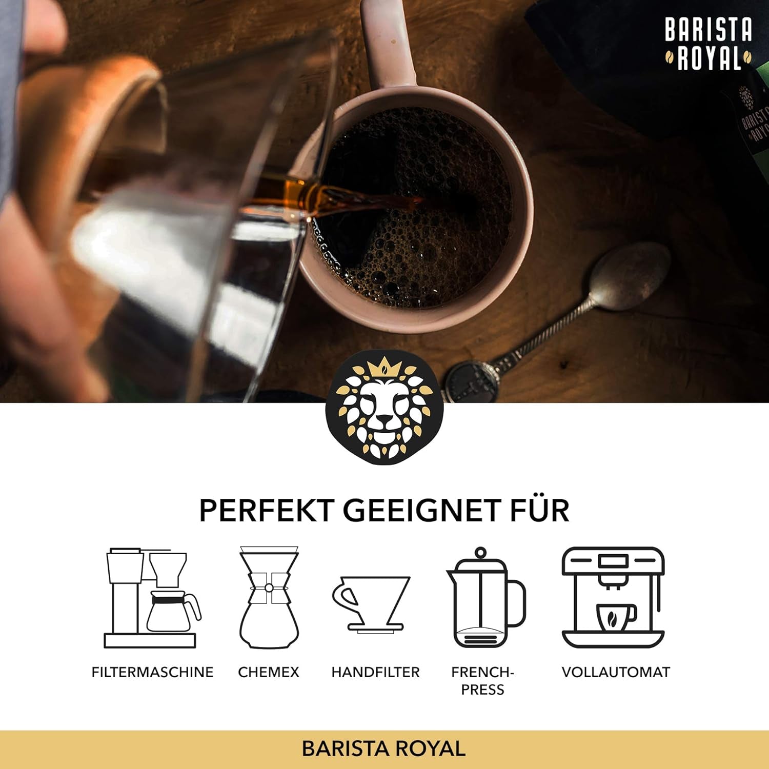BARISTA ROYAL Bio Kaffeebohnen 1kg „Special Selection“ | Frische Kaffeebohnen direkt gehandelt | 70 % Arabica, 30 % Robusta Kaffee ganze Bohnen | Ideal für Vollautomaten und Filtermaschinen