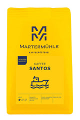 Martermühle Santos Kaffeebohnen 1kg mild I Arabica I Aroma: Mandel, Süsslich Milde I Ganze Kaffee-Bohnen schonend geröstet, säurearm