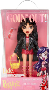 Bratz geht raus! - Jade – 1 Sammelpuppe mit Zubehör, Outfit, Tasche, Sonnenbrille und Pinsel – Kinderspielzeug – ab 6 Jahren, Rot